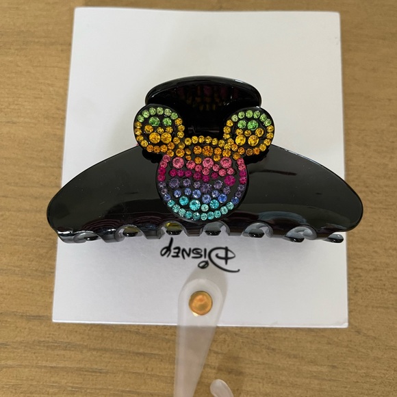 Disney Baublebar Mickey Mouse Multicolor Crystal Black Hair clip - Picture 2 of 2